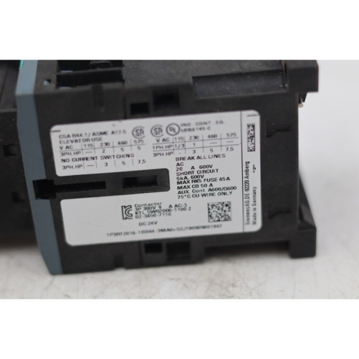 SIEMENS Siemens SIRIUS 3RT2016-1BB44-3MA0 + A8E56200509430