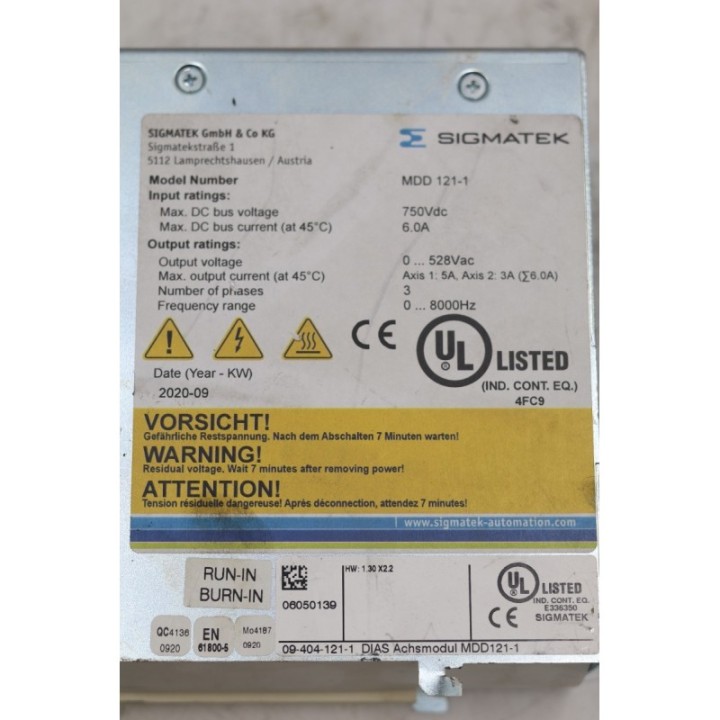 Sigmatek Sigmatek MDD 121-1 750VDC