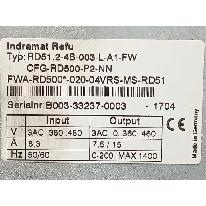 Rexroth RD51.2-4B-003-L-A1-FW 