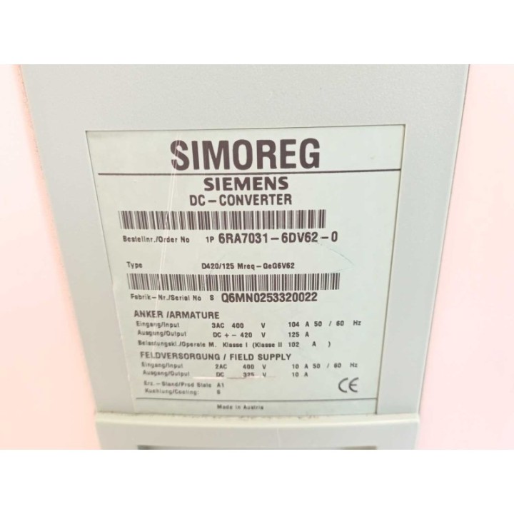 SIEMENS 6RA7031-6DV62-0