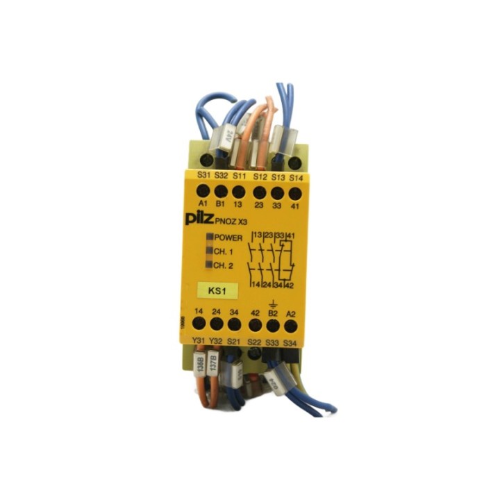 PILZ Pilz 774314 Safety Relay PNOZ X3 110VAC 24VDC 3n/o 1n/c 1so