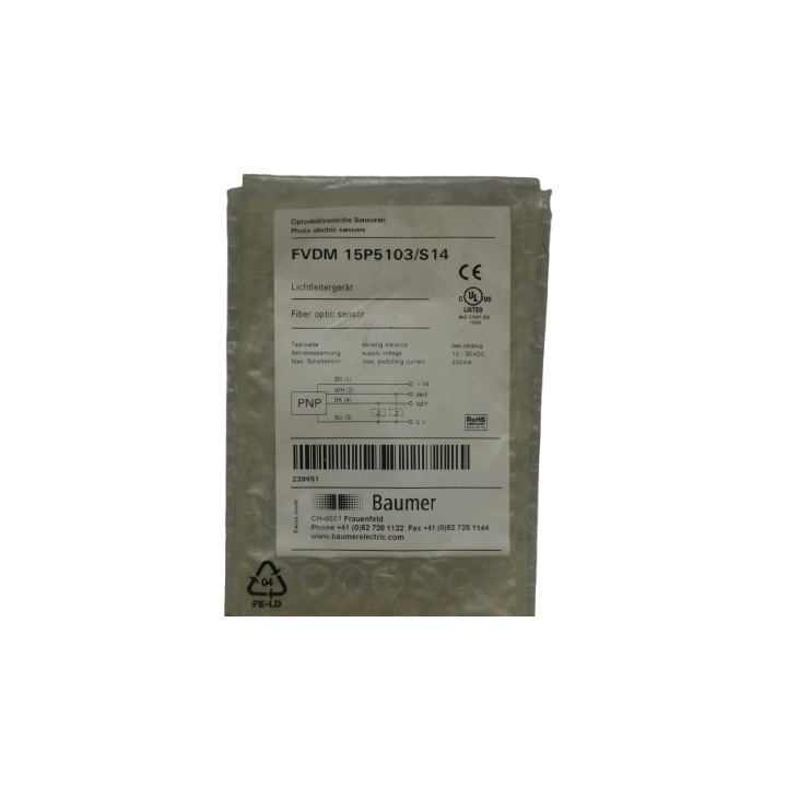 Baumer BAUMER FVDM 15P5103/S14 Fiber optic sensor