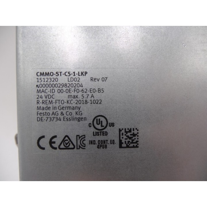 FESTO Festo CMMO-ST-C5-1-LKP Rev. 07
