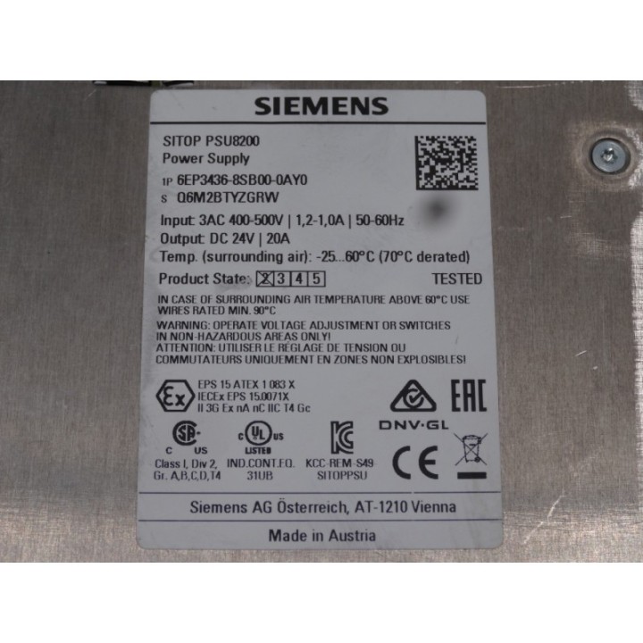 SIEMENS Siemens Sitop PSU8200 6EP3436-8SB00-0AY0