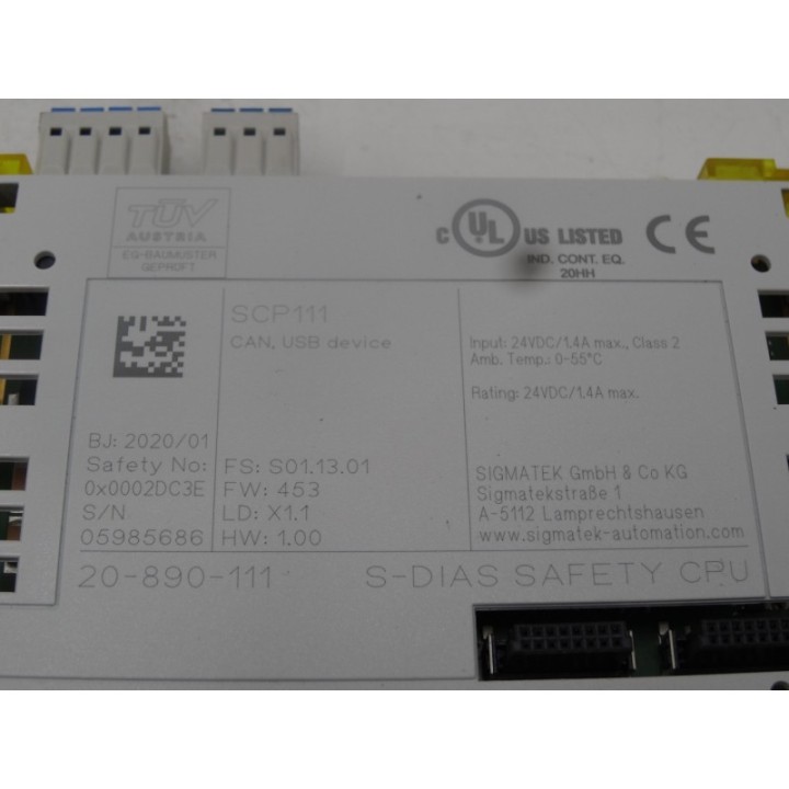 Sigmatek Sigmatek SCP111 20-890-111