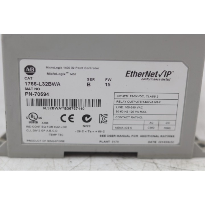 Allen-Bradley Allen Bradley MicroLogix 1766-L32BWA B 15