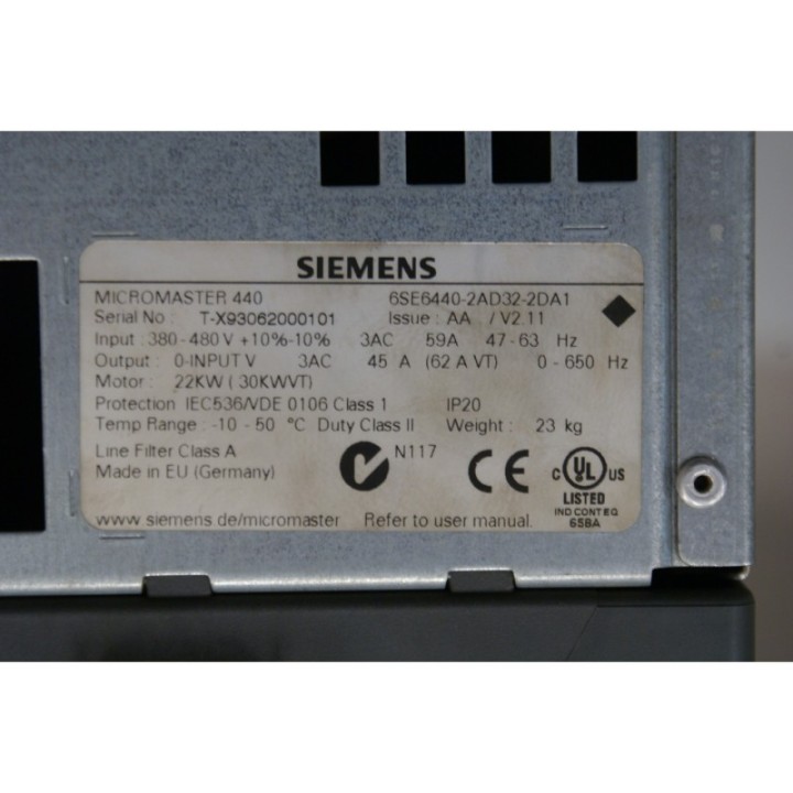 SIEMENS Siemens Micromaster 440 T-X93062000101