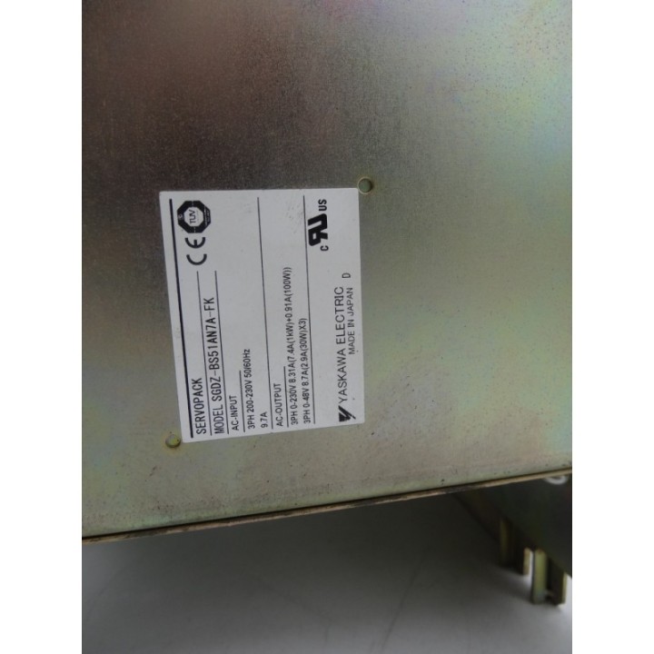 Yaskawa Electric Yaskawa SGDZ-BS51AN7A-FK JUSP-CON14AE7AA Servopack Drive Controller