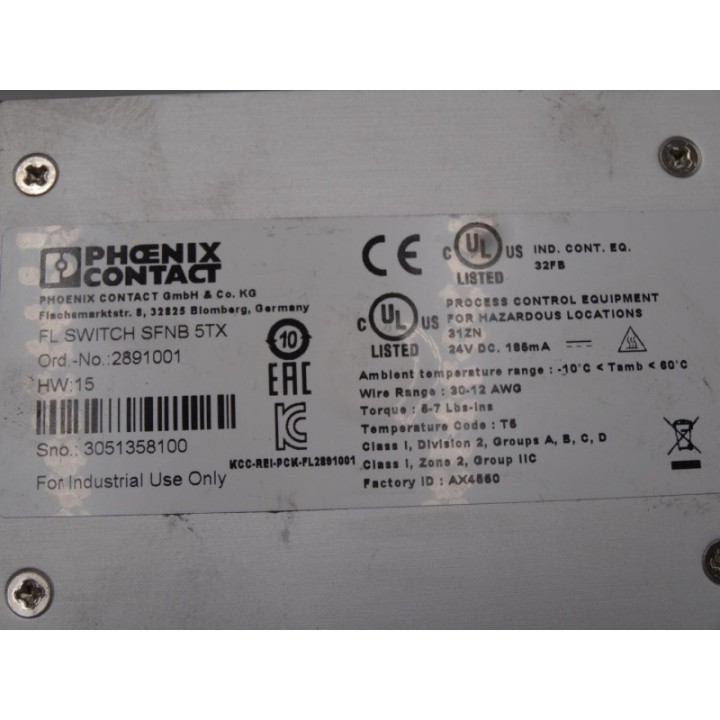  Phoenix Contact Phoenix Contact FL Switch SFNB 5TX