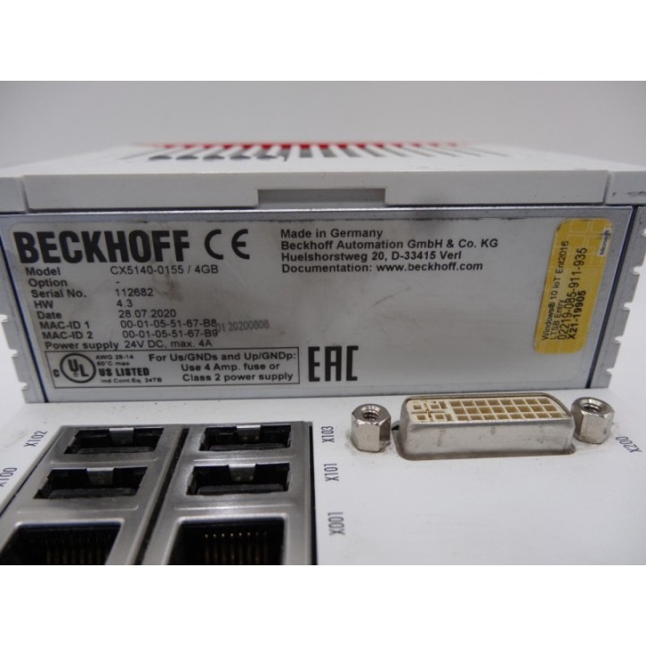 BECKHOFF Beckhoff CX5140-0155 4GB 24V DC