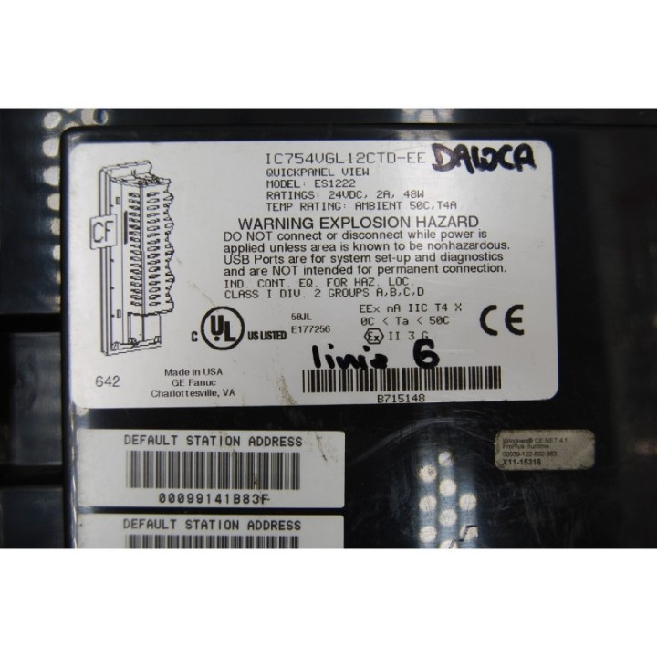 FANUC FANUC PANEL ES1222 IC754VGL12CTD-EE
