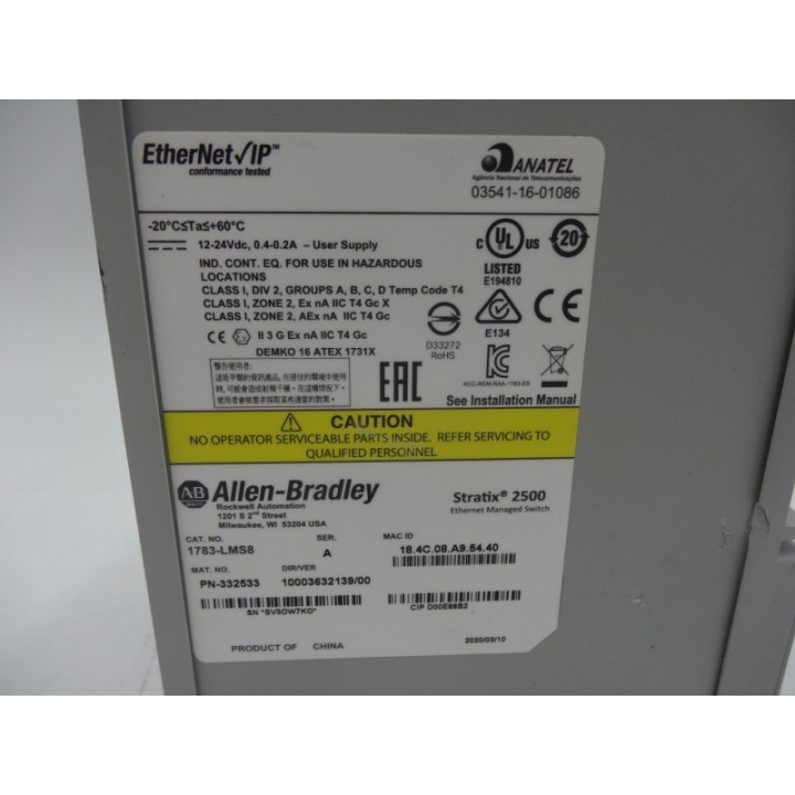 Allen-Bradley Allen Bradley Stratix 2500 1783-LMS8