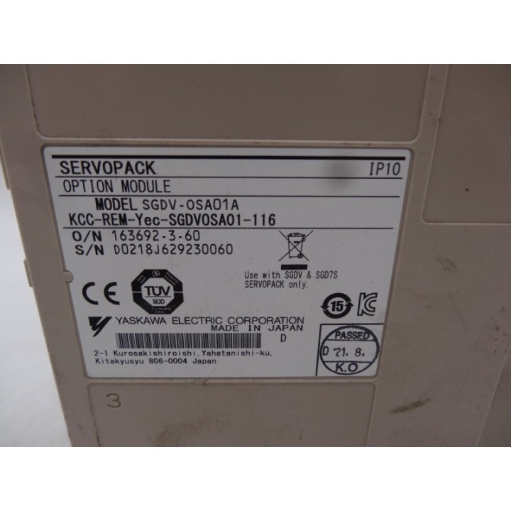 Yaskawa Electric YASKAWA SGDV-OSA01A SGD7S-5R5AA0A