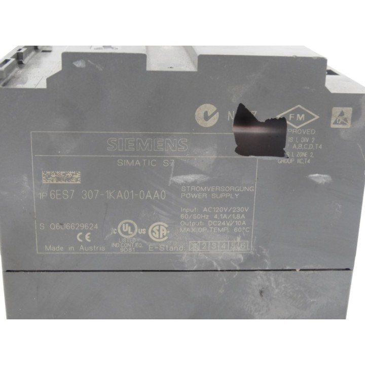SIEMENS Siemens Simatic S7 6ES7307-1KA01-0AA0