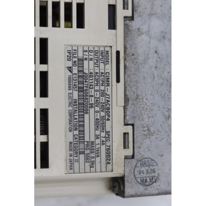 Yaskawa Electric YASKAWA 1.1kVA CIMR-J7ACB0P4