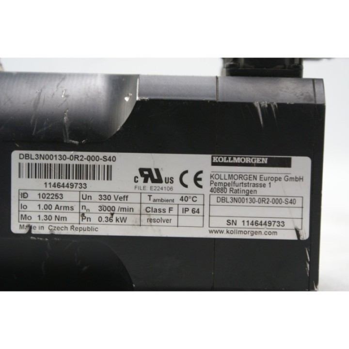 KOLLMORGEN KOLLMORGEN SERVO DBL3N00130-0R2-000-S40