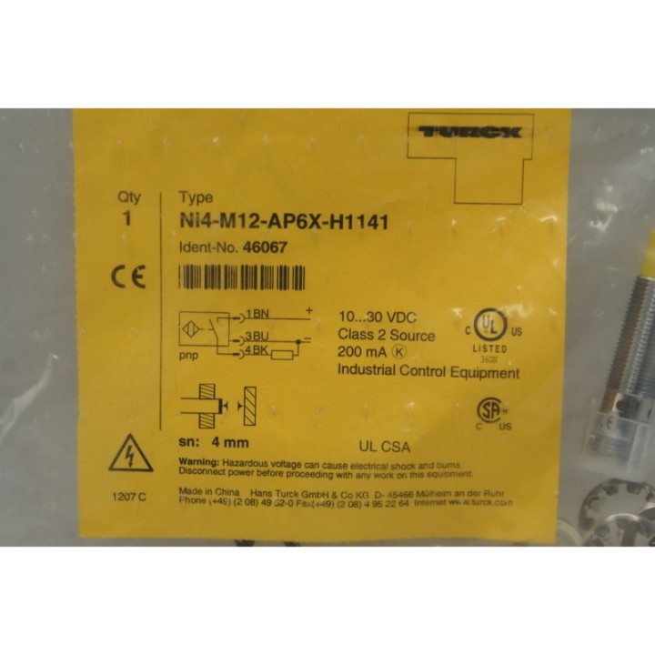 TURCK TURCK Ni4-M12-AP6X-H1141 Inductive Sensor