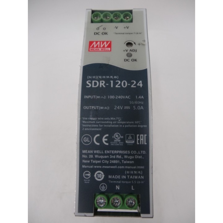 MEAN WELL Mean Well Power Supply SDR-120-24