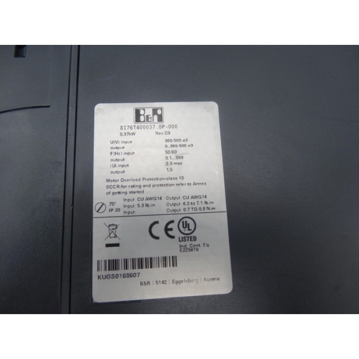 B&R B&R 8I76T400037.0P-000 0.37kW