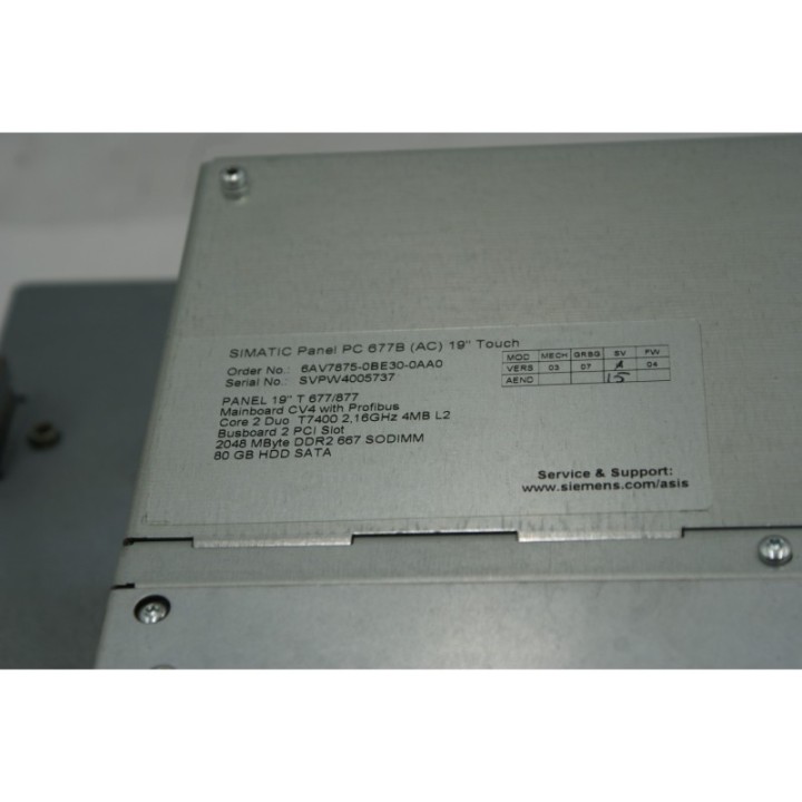 SIEMENS SIEMENS SIMATIC PANEL PC 677B