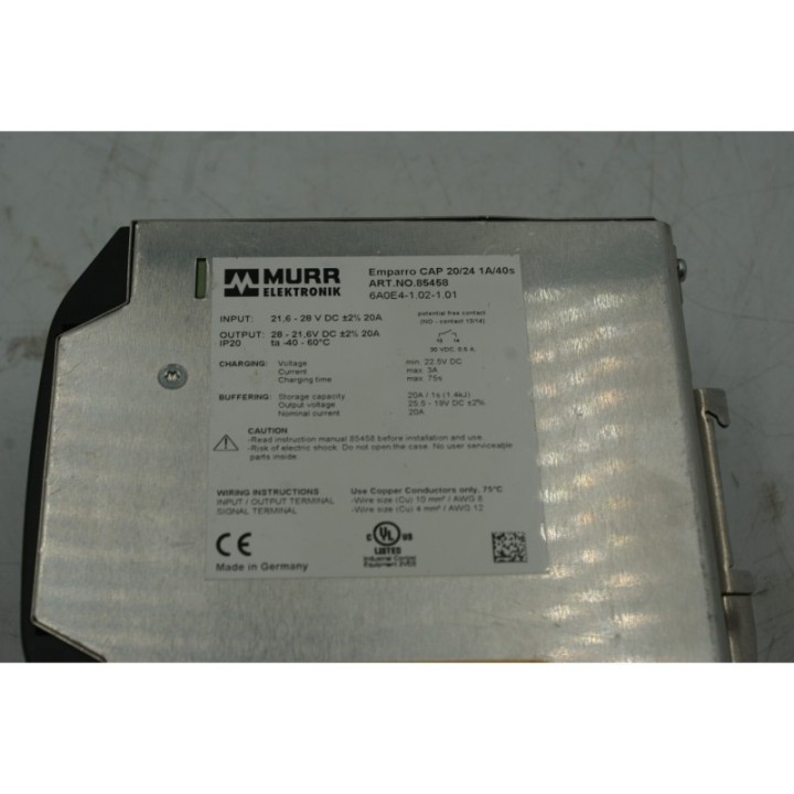 MURR Murr Elektronik Emparro CAP 20 24 1A 40s ART.NO.85458