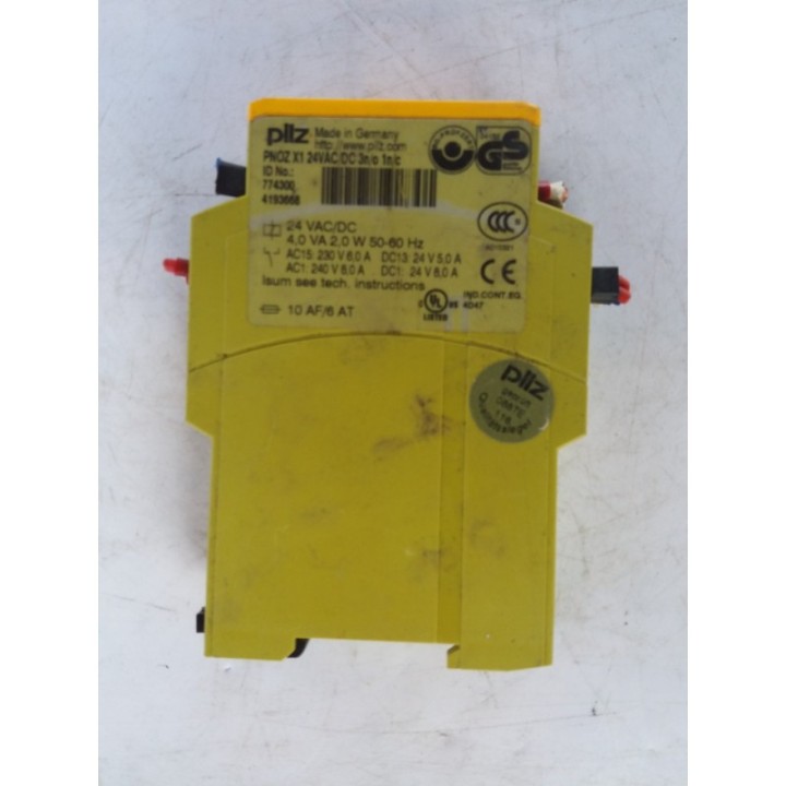 Pilz PNOZ X1 24VAC DC 3n o 1n c