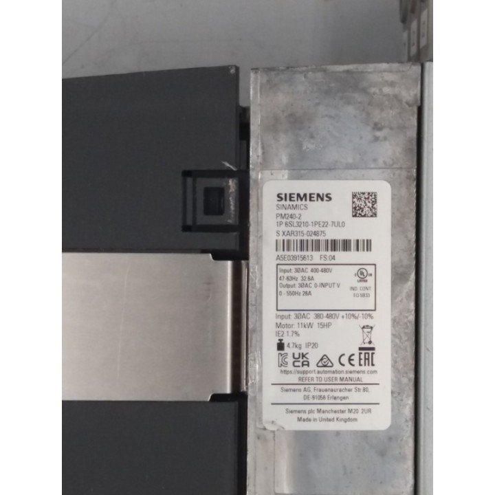 SIEMENS Siemens SINAMICS PM240-2 6SL3210-1PE22-7UL0