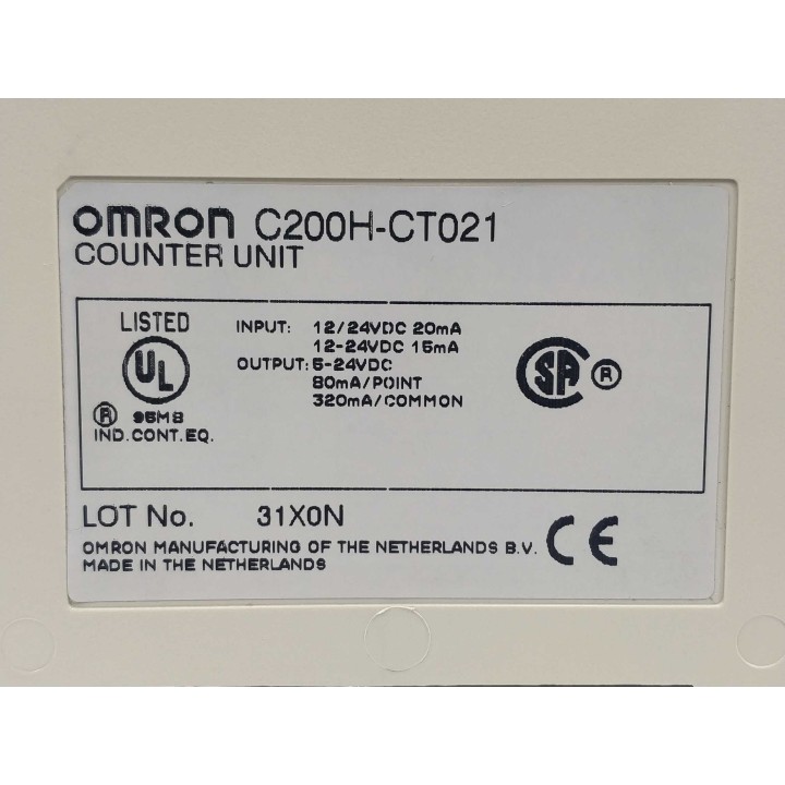 OMRON MANUFACTURING OF THE NETHERLANDS B.V C200H-CT021