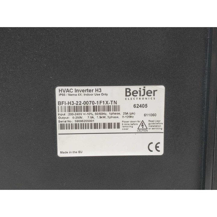 Beijer BFI-H3-22-0070-1F1X-TN HVAC. 62405