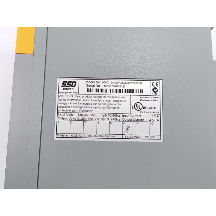 Parker 650/015/400/F/00/DISP/GR/0/0