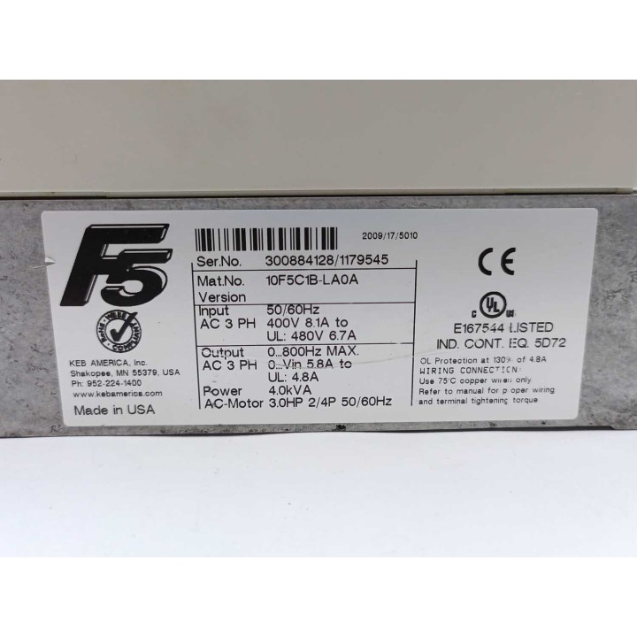 KEB America, Inc. 10F5C1B-LA0A