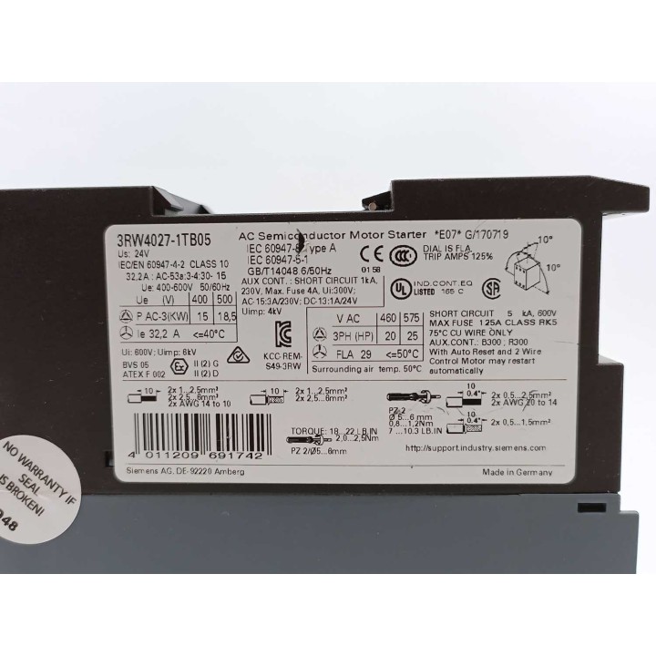 SIEMENS 3RW4027-1TB05