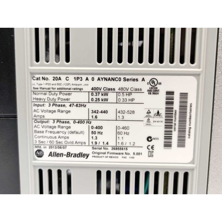 Allen-Bradley 20AC1P3A0AYNANC0