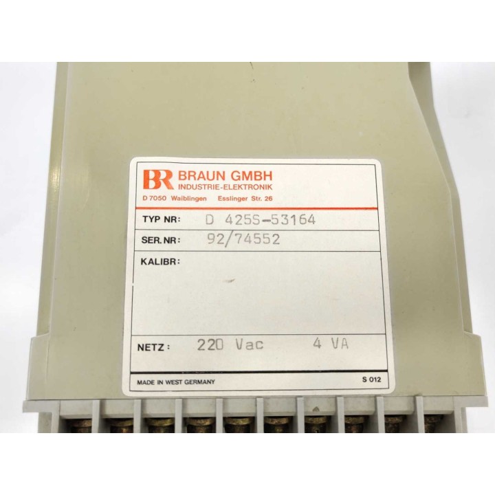 BRAUN GMBH D425S-53164