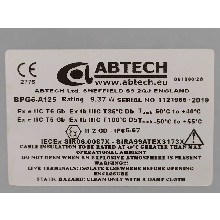 ABTECH Ltd. BPG6-A125