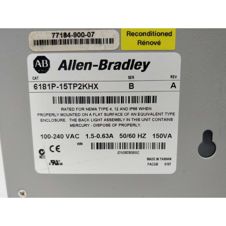 Allen-Bradley 6181P-15TP2KHX