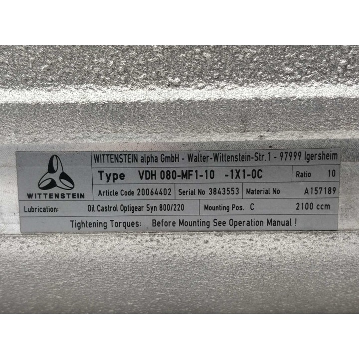 WITTENSTEIN Alpha GmbH VDH080-MF1-10-1X1-0C