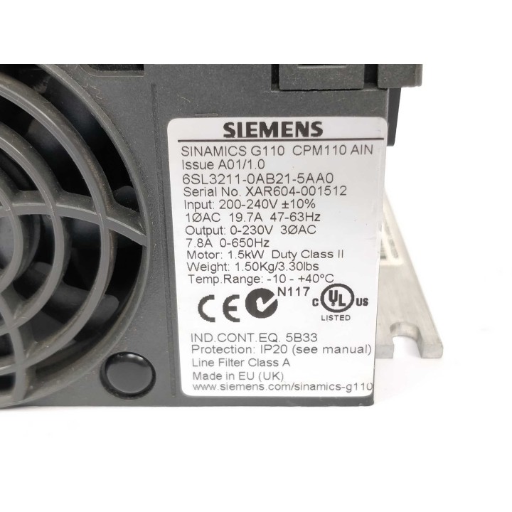 SIEMENS 6SL3211-0AB21-5AA0