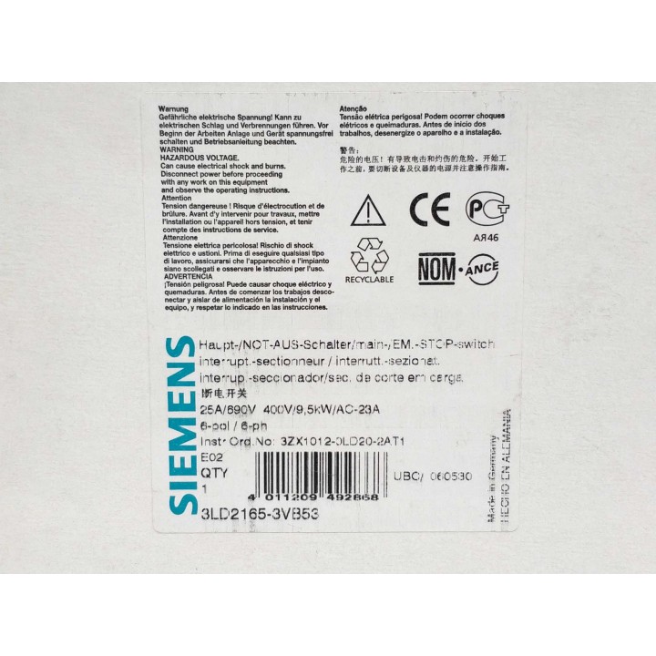 SIEMENS 3LD2165-3VB53