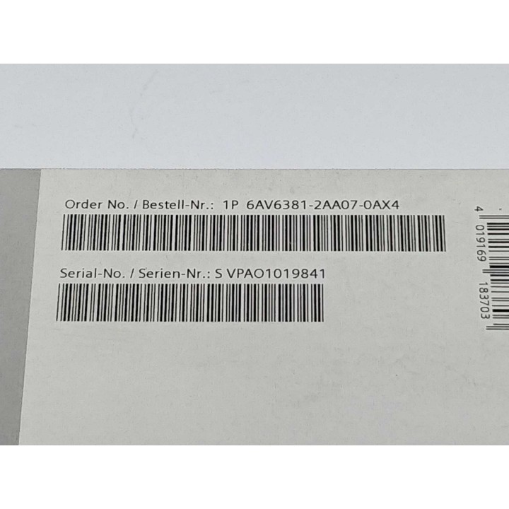 SIEMENS 6AV6381-2AA07-0AX4