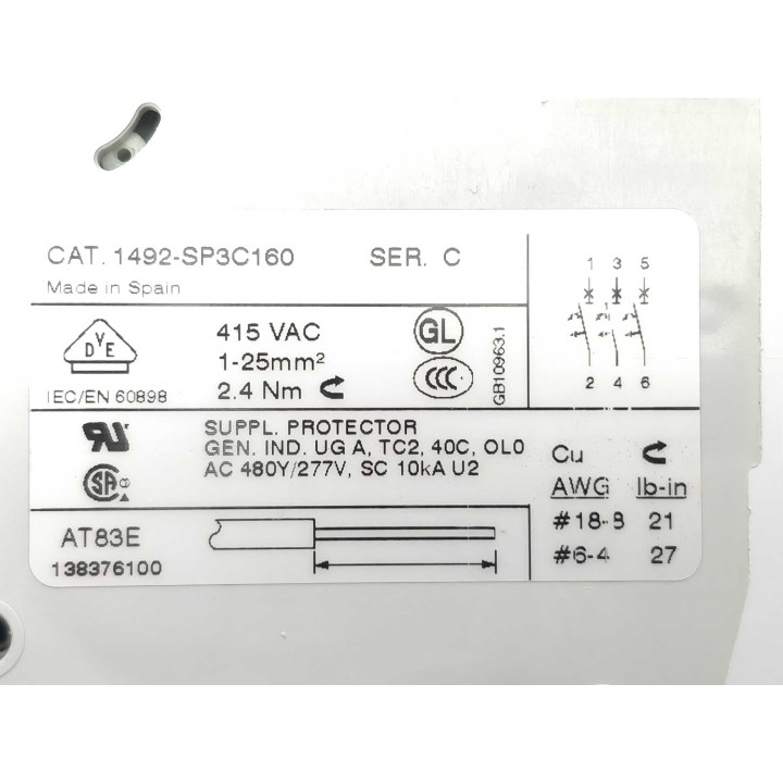 Allen-Bradley 1492-SP3C160