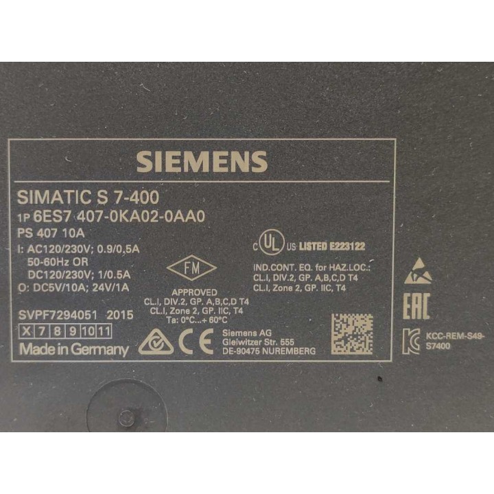 Siemens AG 6ES7407-0KA02-0AA0
