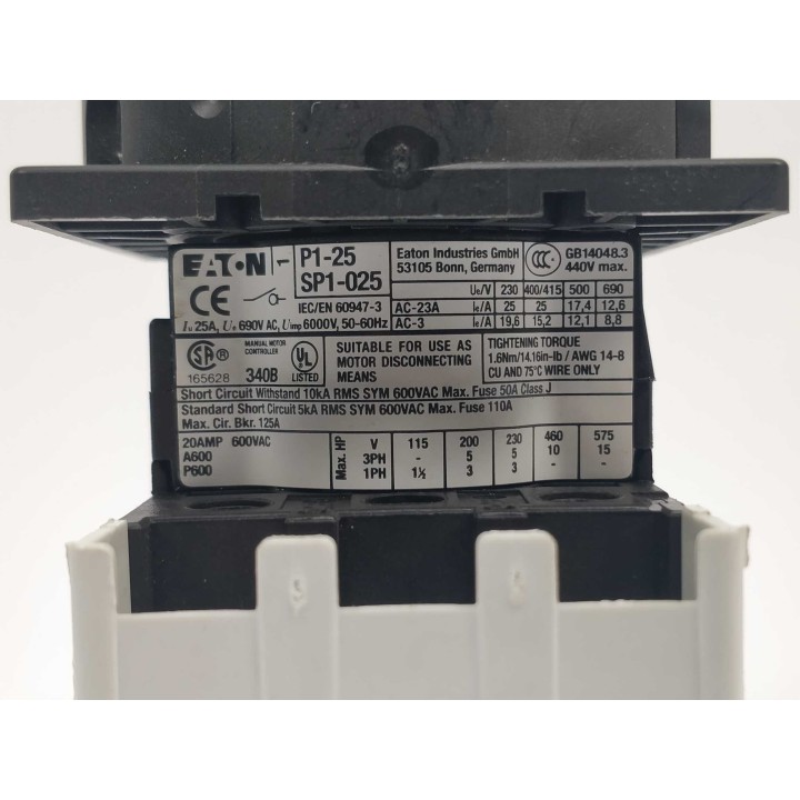 Eaton Industries GmbH P1-25 SP1-025