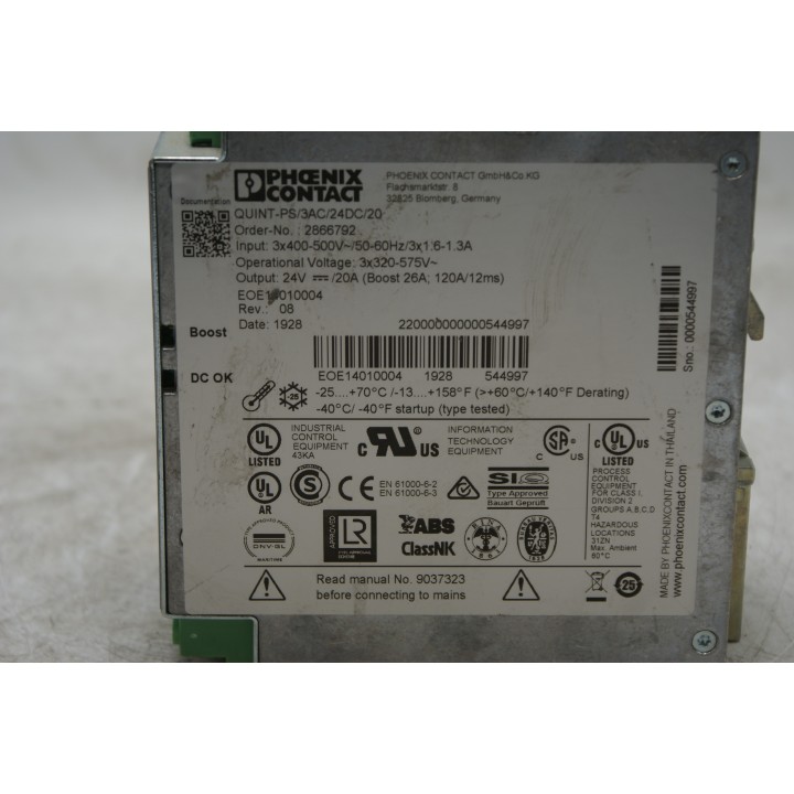 PHOENIX CONTACT QUINT-PS/3AC/24DC/20