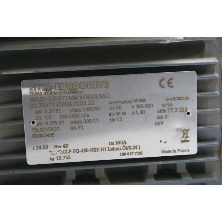 SEW EURODRIVE WA20 DRN71MR/MM03/MO