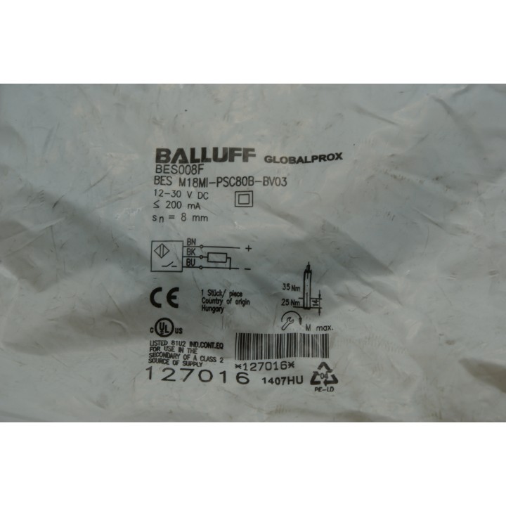 BALLUFF BES M18MI-PSC80B-BV03