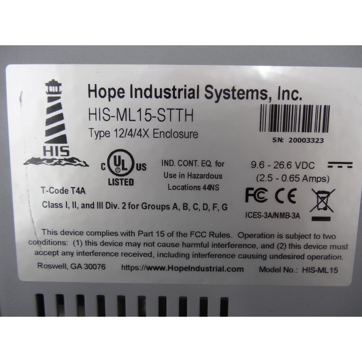 Hope Industrial Systems Inc. HIS-ML15-STTH