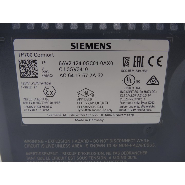 SIEMENS 6AV2 124-0GC01-0AX0
