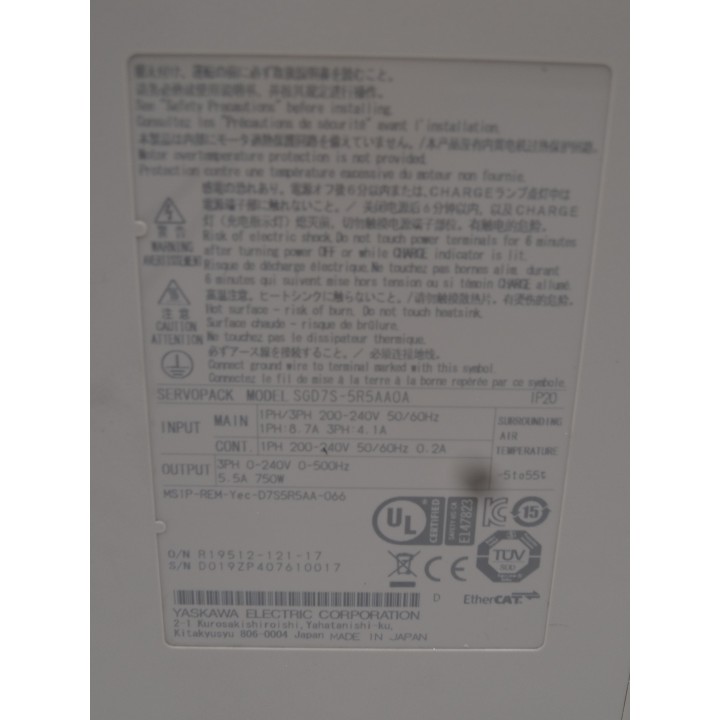 Yaskawa Electric SGD7S-5R5AA0A