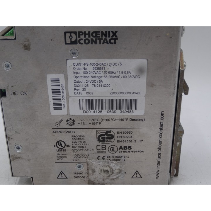 Phoenix Contact QUINT-PS-100-240VAC/24DC/5